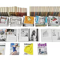 Various Stacked Books And Magazines With Diverse Covers Design Themes And Open Pages