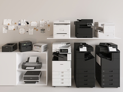 Modern Printer Copier Office Supplies 3d model