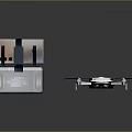 Modern Drone And Phone Holder Setup For Wireless Remote Control