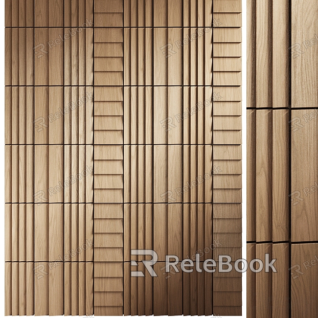 Wood veneer wall panel model