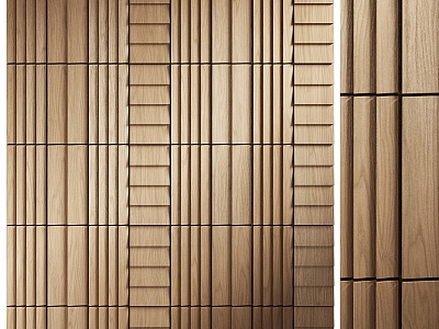 Wood veneer wall panel model