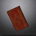 Classic Red Decorative Box With Intricate Gold Patterns And Elegant Design