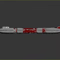 Sleek Silver And Pink Cosmic Spaceship Model With Futuristic Modules And Aerodynamic Design