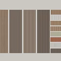Vertical Striped Wall Panels In Various Colors With Sample Display For Interior Design