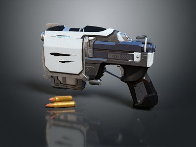 Modern Sci-Fi Gun Sci-Fi Pistol Game Pistol Sci-Fi Guns 3d model