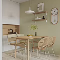 Modern Living Dining Room Interior With Brown Sofa Coffee Table And Wall Art