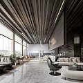 Modern negotiation area Sales office Negotiation area Rest area 3d model