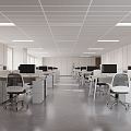 modern public office area office area 3d model