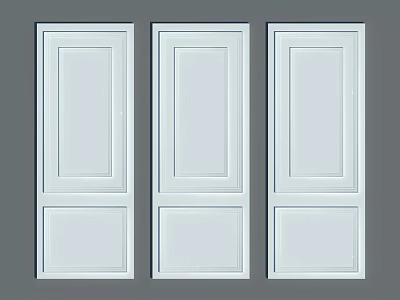 White Wainscoting Wall Panels Stylish Design For Classic Home Interior Decor 3d model