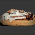 Modern bread silvered sandwich bread bean paste bread cheese bread 3d model