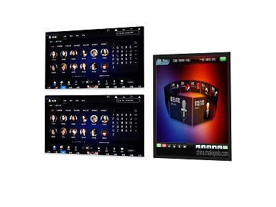 Smart Household Appliances Control System With Multiple Function Interfaces And Digital Displays 3d model