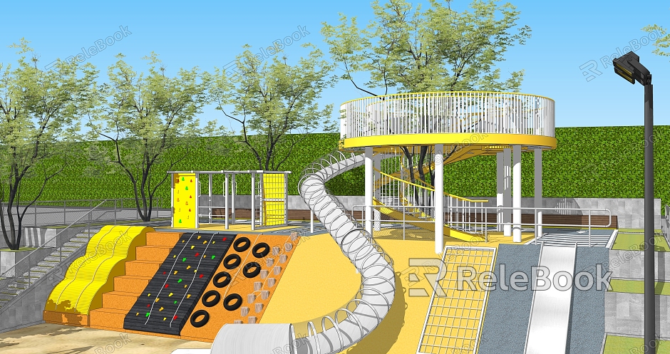 Style Tree House Children's Park Slide model