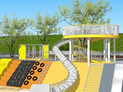 Style Tree House Children's Park Slide model