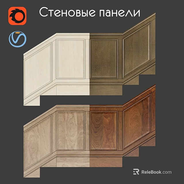 Wooden Staircase Design With Various Wood Grain Steps And Handrail Details 3d model 