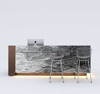 Modern reception desk Reception desk Cashier 3d model