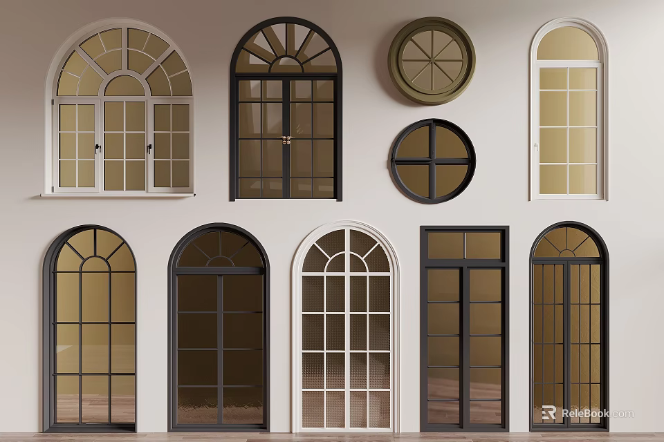 Variety Of Floor To Ceiling Window Styles And Designs 3d model 
