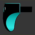 Black Tech Mask With Blue Glowing Rings And Digital LED Display Design