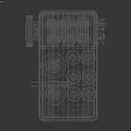 Kitchen Dish Drying Rack With Plates Glasses Bowls Knives And Cutting Board