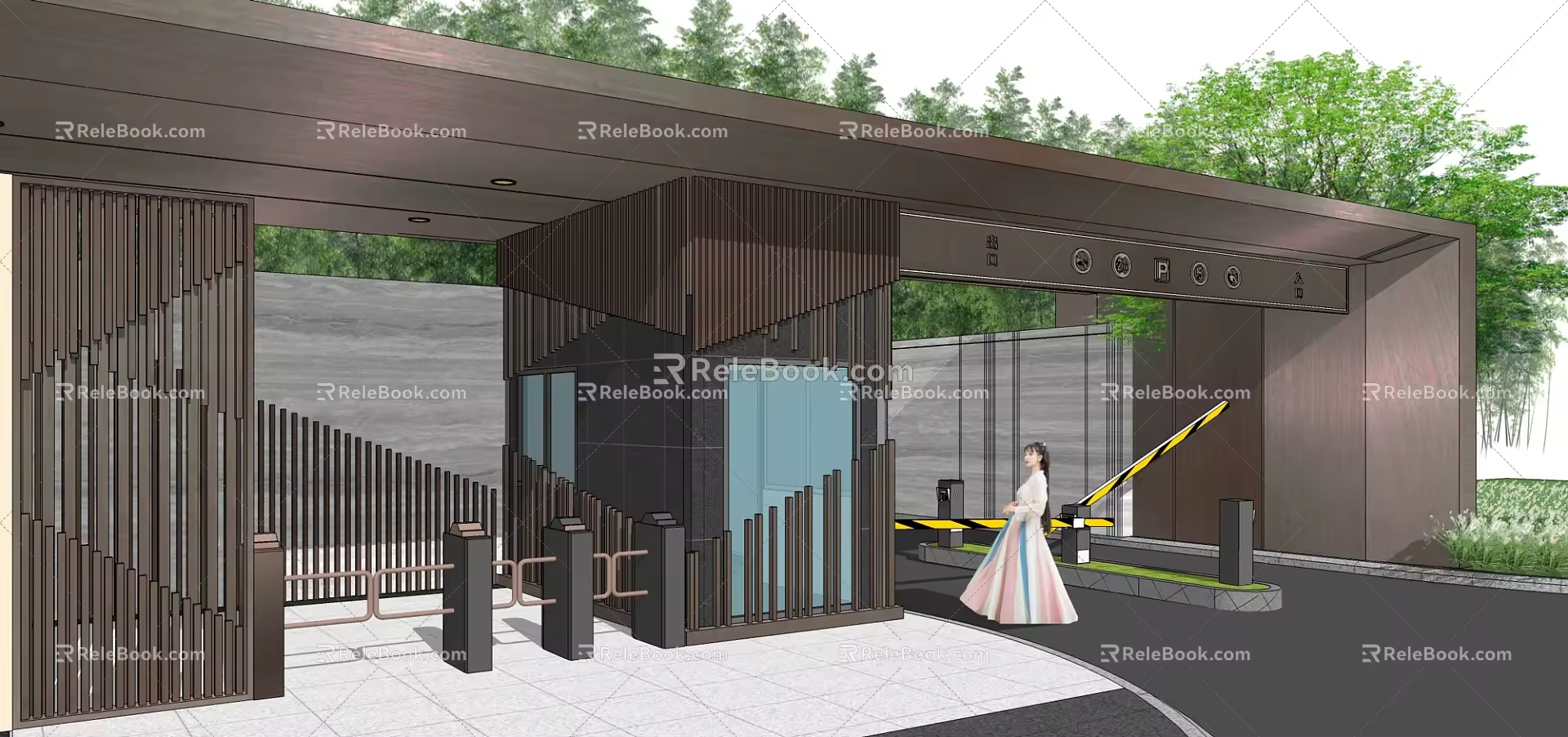 Modern Gate 3d model