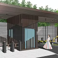 Modern Gate 3d model