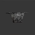 Square Stone Pit With Rough Stone Walls Dirt Bottom And Surrounding Gravel