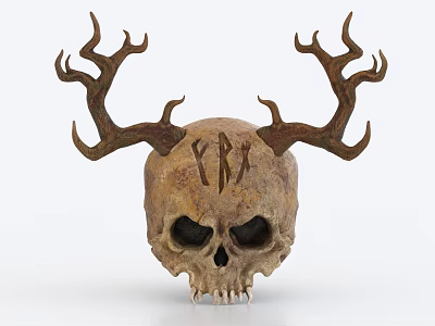 Skull Carving Ornaments Halloween Props 3d model Skull Carving Ornaments Halloween Props 3d model