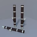 Sturdy Dark Brown Silver Ring Clip Top Cylindrical Paper Towel Holders For Home Use