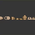 Golden Modern Lighting Fixture Combination With Various Metal Components And Fittings