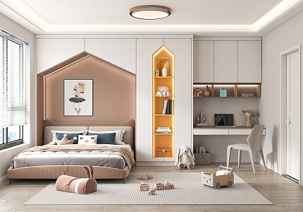 Modern Children's Room Girls Children's Room 3d model