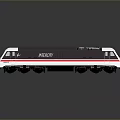 Intercity Model Train With White Body Red Stripe And Yellow Front Design 3d model