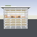 Modern Multi story Building With Glass Facade And Architectural Design Elements 3d model