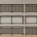 Various Modern Railings with Different Designs Including Vertical Bars and Glass Panels