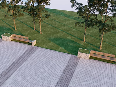 Modern Outdoor Chair Outdoor Sitting Stool Tree Pool Sitting Stool Curved Sitting Stool Modeling Wooden Sitting Stool Wave-shaped Sitting Stool 3d model