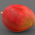 Ripe Fresh Papaya with Red and Yellow Skin and Small Stem as Healthy Tropical Fruit