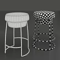 Bar Stools with Cork Seats and Metal Legs Modern Design for Kitchen or Bar