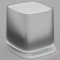 Modern Sleek Silver Home Device With LED Indicators And Compact Design 3d model