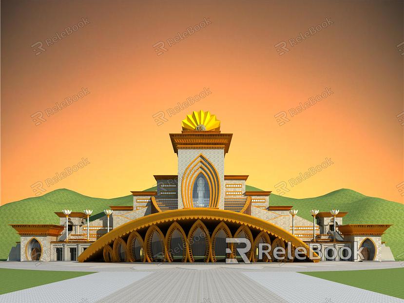 Southeast Asian Temple Buddhist Temple model