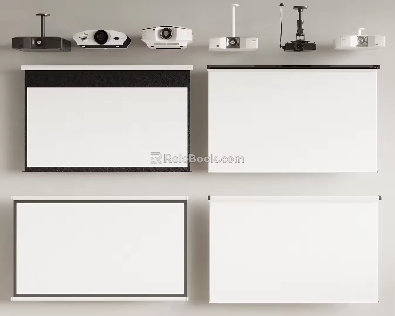 Projector Curtain Hardware 3d model