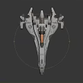 Advanced Futuristic Spaceship With Aerodynamic Structure Cockpit And Thrusters For Space Exploration