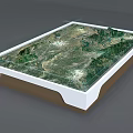 Commercial Terrain Model Display Equipment With Glass Top And Detailed Landscape Texture