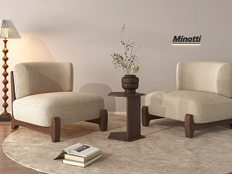single sofa leisure sofa 3d model