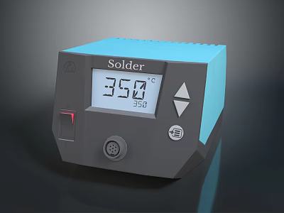 Professional Solder Station With Digital Temperature Display And Control Functions 3d model