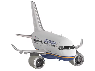 Boeing 757 Cartoon Airplane Model Mini Airplane Toy Airplane Transport 3d model