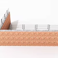 Building Exterior Wall Featuring Brick Construction Concrete Top And Cable Railing System 3d model