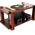 Modern record player audio coffee table side table low table music equipment 3d model