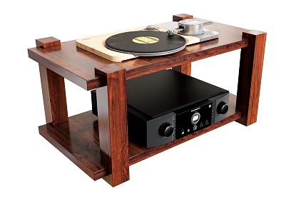 Modern record player audio coffee table side table low table music equipment 3d model