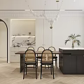 Modern Stylish Living Dining Room Interior Design With Red Chair White Sofa And Decorative Niches