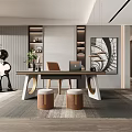 Modern study 3d model