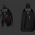 Detailed Darth Vader Figurines With Red Lightsaber And Standing Stance