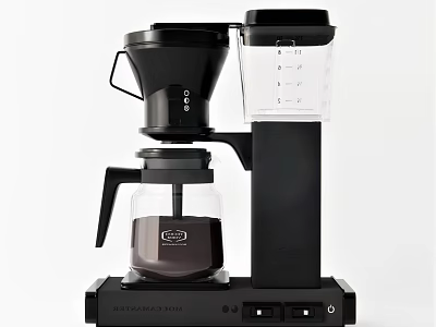 Modern Black Drip Coffee Maker Kitchen Appliance With Glass Carafe For Home 3d model